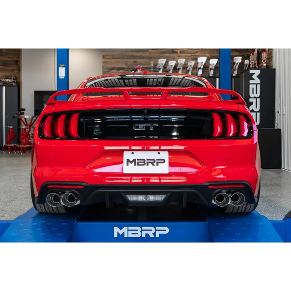 MBRP Armor Lite Street 3" Cat-Back Exhaust System w/ 4" Quad Polished Tips2018-2023 Ford Mustang GT w/ Non-Active Exhaust - Image 9