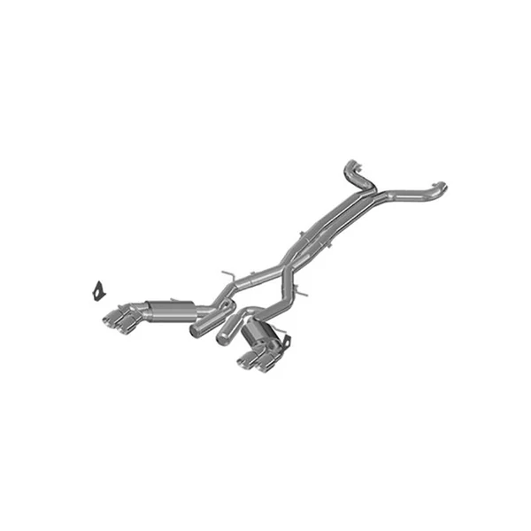MBRP Armor Plus 3" Street Version Dual Cat-Back Exhaust System w/ 4" Quad Tips, T409 Stainless Steel2016-2024 Camaro SS Manual Coupe, ZL1 Coupe