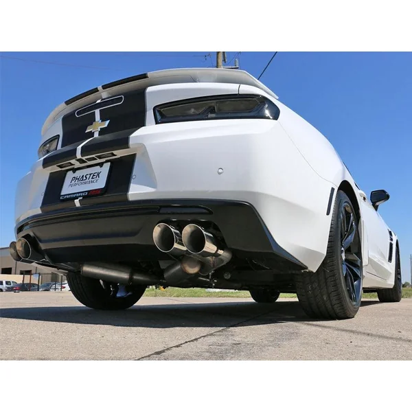 MBRP Armor Pro 2.5" Dual Axle-Back Exhaust System w/ 4" Quad Tips, T304 Stainless Steel2016-2024 Camaro V6 3.6L NPP - Image 4