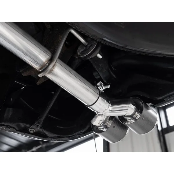 MBRP Armor Pro 3" Cat-Back, 2.5" Dual Split Rear, 4" Quad Carbon Fiber Tips2019-2026 Silverado 1500 & GMC Sierra 1500 5.3L - Image 4