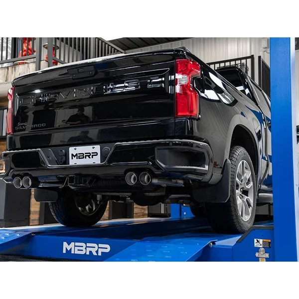 MBRP Armor Pro 3" Cat-Back, 2.5" Dual Split Rear, 4" Quad Carbon Fiber Tips2019-2026 Silverado 1500 & GMC Sierra 1500 5.3L - Image 5