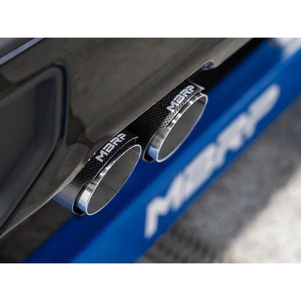 MBRP Armor Pro 3" Cat-Back, 2.5" Dual Split Rear, 4" Quad Carbon Fiber Tips2019-2026 Silverado 1500 & GMC Sierra 1500 5.3L - Image 6