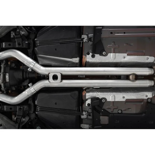 MBRP Armor Pro 3" Cat-Back Exhaust System w/ 4" Quad Carbon Fiber Tips2018-2023 Ford Mustang GT w/ Active Exhaust - Image 2