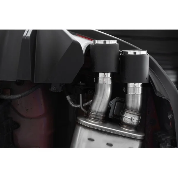 MBRP Armor Pro 3" Cat-Back Exhaust System w/ 4" Quad Carbon Fiber Tips2018-2023 Ford Mustang GT w/ Active Exhaust - Image 3