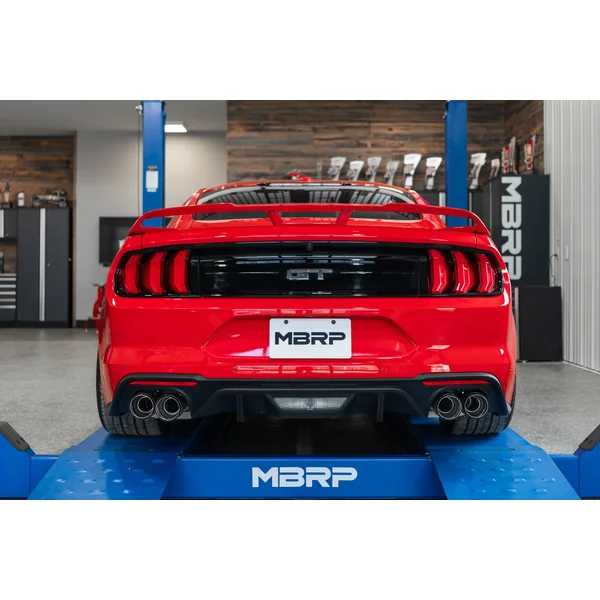 MBRP Armor Pro 3" Cat-Back Exhaust System w/ 4" Quad Carbon Fiber Tips2018-2023 Ford Mustang GT w/ Active Exhaust - Image 5