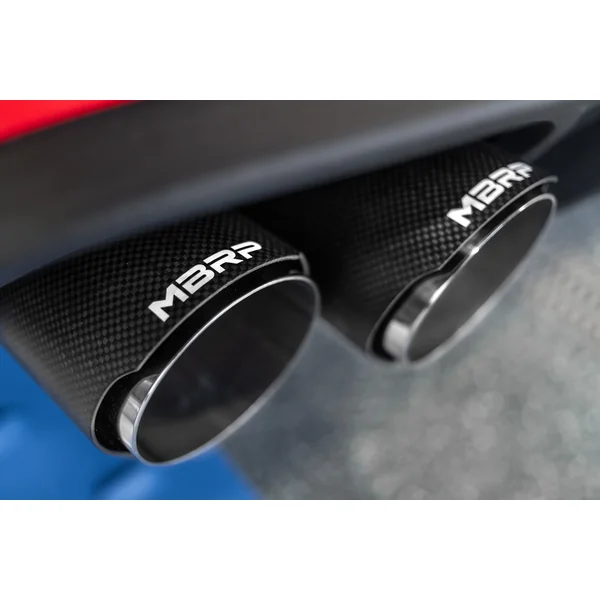 MBRP Armor Pro 3" Cat-Back Exhaust System w/ 4" Quad Carbon Fiber Tips2018-2023 Ford Mustang GT w/ Active Exhaust - Image 6
