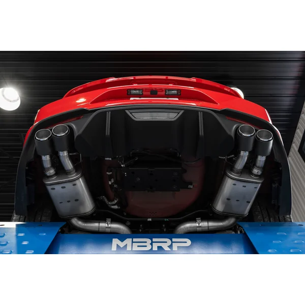 MBRP Armor Pro 3" Cat-Back Exhaust System w/ 4" Quad Carbon Fiber Tips2018-2023 Ford Mustang GT w/ Active Exhaust - Image 7