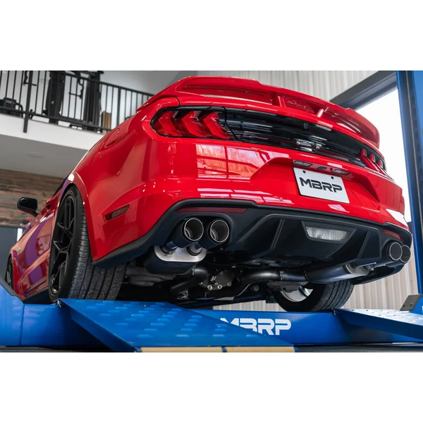 MBRP Armor Pro 3" Cat-Back Exhaust System w/ 4" Quad Carbon Fiber Tips2018-2023 Ford Mustang GT w/ Active Exhaust - Image 8