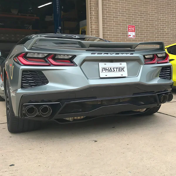 MBRP Armor Pro 3" Dual Cat-Back Exhaust System w/ 4.5" Carbon Fiber Quad Tips, Quad Split Rear Exit2020-2026 Corvette w/AFM Simulators - Image 2