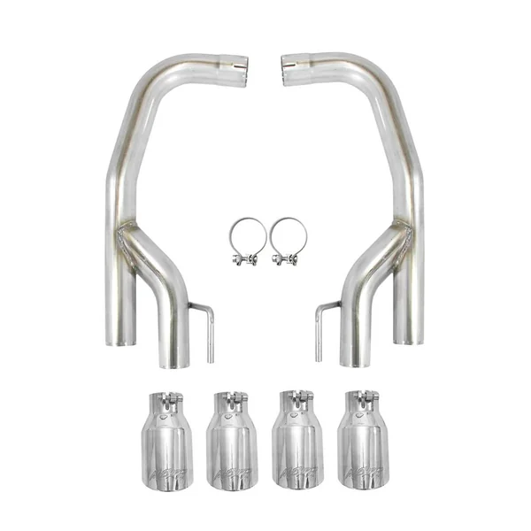 MBRP Armor Pro Race 2.5" Axle-Back Exhaust System w/ 4" Quad Polished Tips2018-2023 Ford Mustang GT w/ Non-Active Exhaust - Image 2