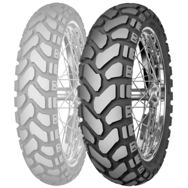 Mitas E-07+ Dakar, Dual-Sport, Rear 17 inch, Size 170/60-17, 50% Street / 50% Dirt, Tubeless Bias Ply Tire - Image 2