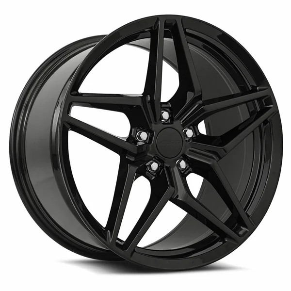 MRR M755 C7 ZR1 Replica Front Wheel, Gloss Black, 19x8.52020-2026 C8 Corvette