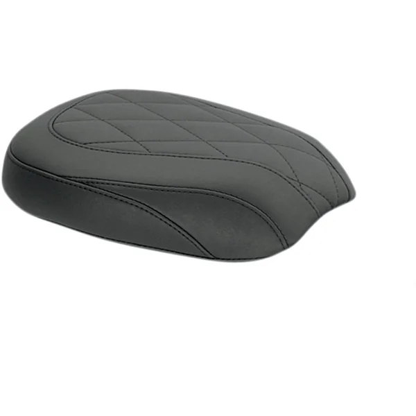 Mustang Black Wide Tripper Rear Seat for 2011-2017 Harley Softail FXS/FLS - Diamond