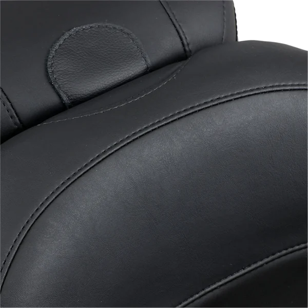 Mustang Lowdown Touring Seat w/ Driver Backrest for 1997-2007 Harley FLHR/FLHX - Smooth - Image 3