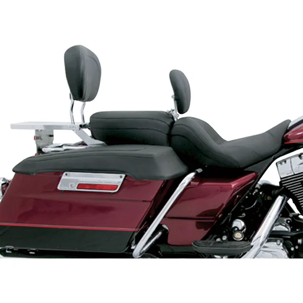 Mustang Lowdown Touring Seat w/ Driver Backrest for 1997-2007 Harley FLHR/FLHX - Smooth - Image 4