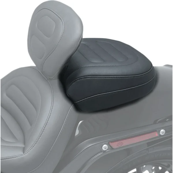 Mustang Max Profile Passenger Touring Seat for 2018-2024 Harley Fat Bob - Trapezoid Stitch