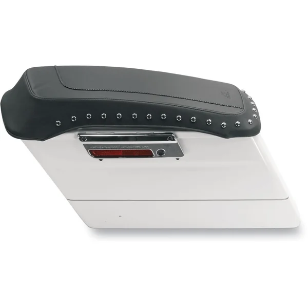 Mustang Saddlebag Lid Covers for 1993-2013 Harley Touring - Chrome Studs