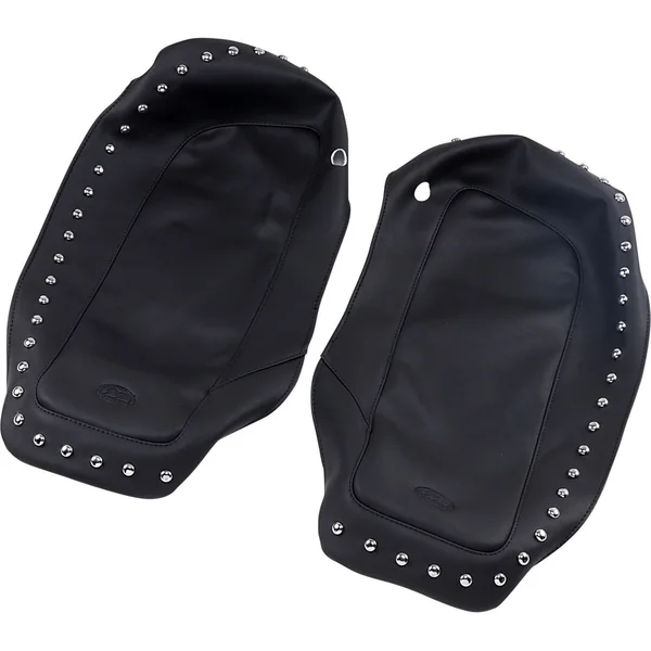 Mustang Saddlebag Lid Covers for 2014-2020 Harley Touring - Chrome Studded - Image 2