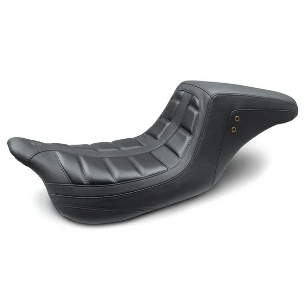 Mustang Squareback One-Piece Seat for 2008-2023 Harley Touring - Tuck N Roll