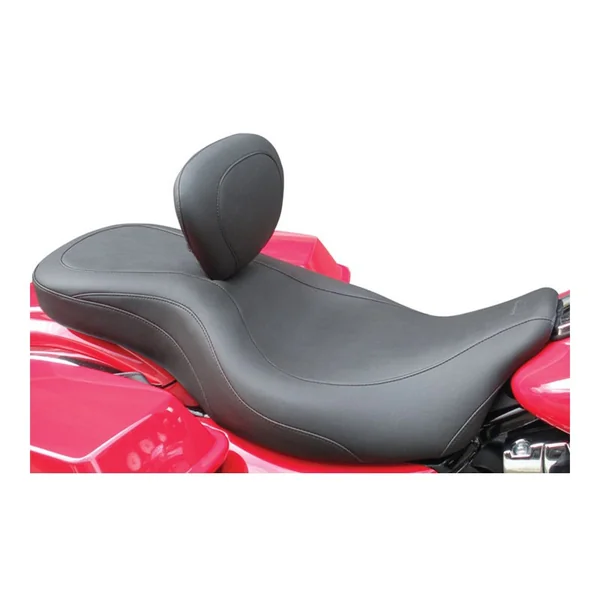 Mustang Wide Tripper Seat with Backrest for 2008-2023 Harley Touring - Image 2