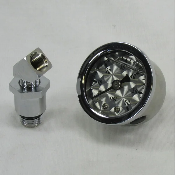 Oil Pressure Gauge Adaptor - Chrome, Fits 1970-Later Harley Davidson Big Twin, Shovelhead and Evolution Motors, 1/8” NPT Fitting - Made In The USA - Image 3