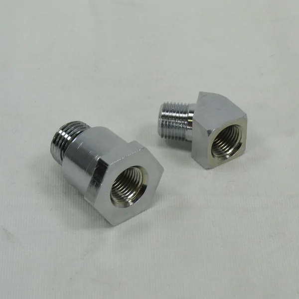 Oil Pressure Gauge Adaptor - Chrome, Fits 1970-Later Harley Davidson Big Twin, Shovelhead and Evolution Motors, 1/8” NPT Fitting - Made In The USA - Image 4