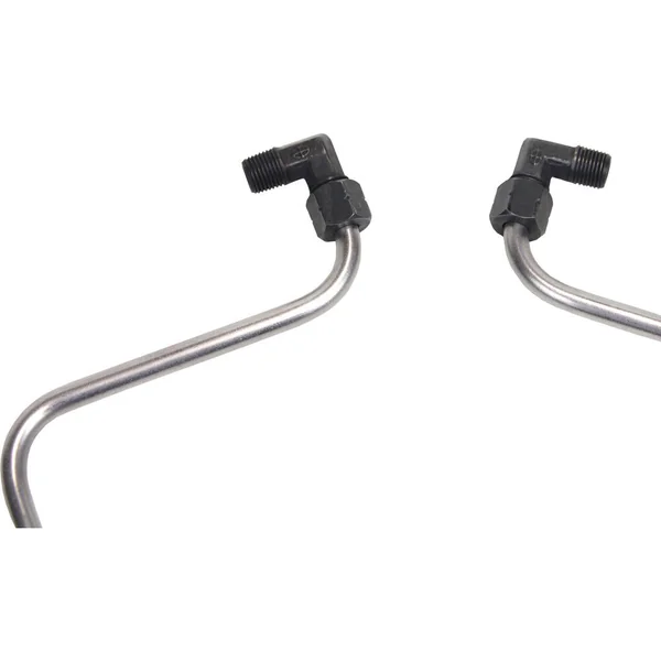 Old-Stf Rocker Box Split Oil Lines for 1966-1984 Harley Shovelhead - Black and Stainless - Image 3