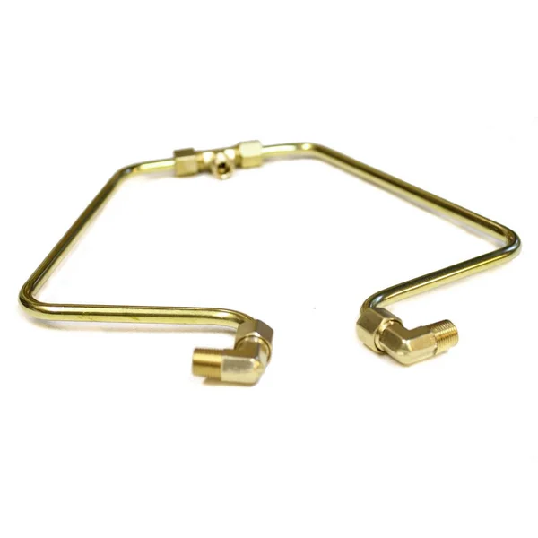 Old-Stf Rocker Box Split Oil Lines for 1966-1984 Harley Shovelhead - Brass - Image 3