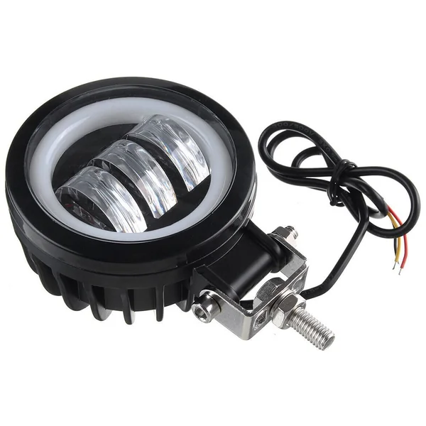 Pair of 3" Round LED Motorcycle Fog & Spot Lights - 30W Auxiliary Headlights - Image 4