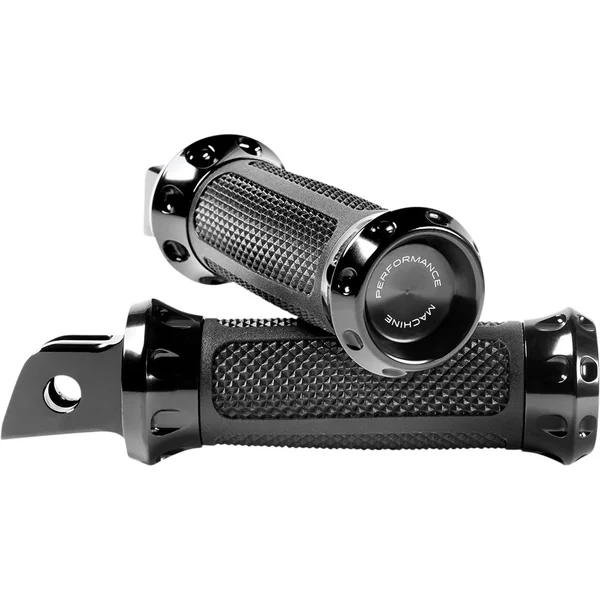 Performance Machine Overdrive Foot Pegs for Harley Models - Black
