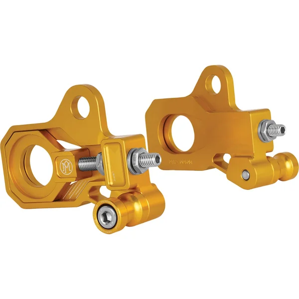 Performance Machine Rear Axle Adjuster Kit for 2009-2023 Harley Touring - Gold - Image 4