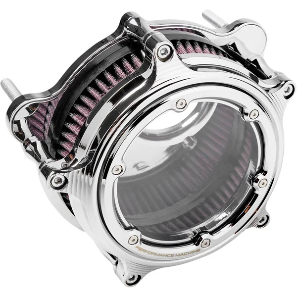 Performance Machine Vision Air Cleaner for 2008-2017 Harley Twin Cam Electronic Throttle - Chrome - Image 2