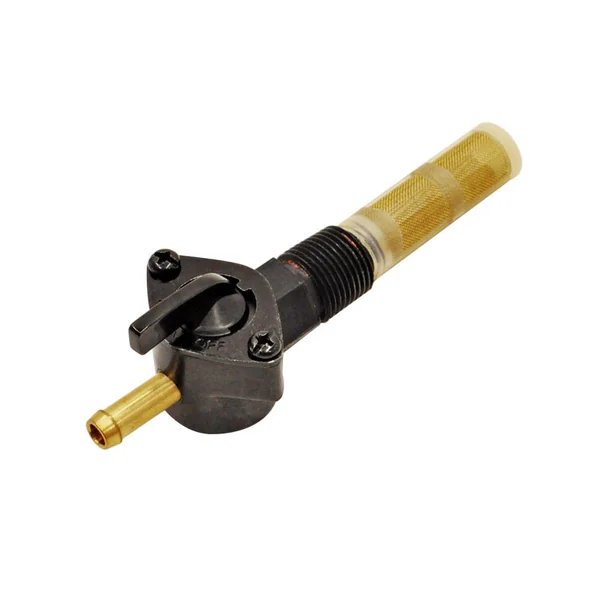 Petcock - Black - 3/8” NPT - Straight Fuel Outlet - 1/4” ID Fuel Hose - Fits 1966-1974 Harley Models
