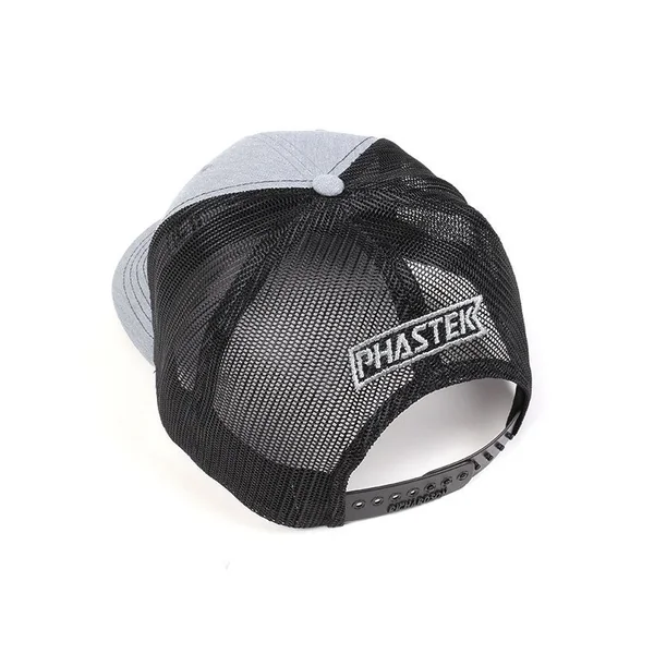 Phastek Heather Grey Snapback Trucker Style Hat - Image 6