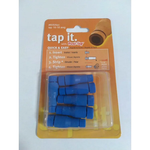 Posi Products Posi-Tap 14-18 Ga. Line Tap |6Pcs, Blue