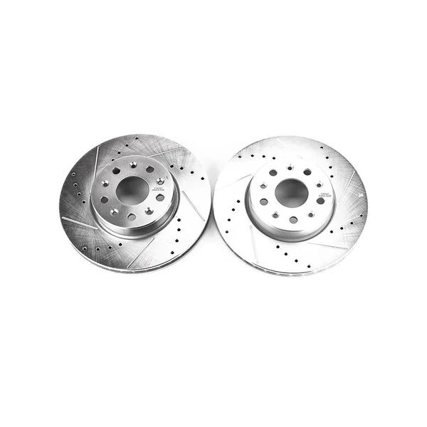PowerStop Evolution Drilled, Slotted Front Rotors2016-2024 Camaro V6, I4 w/Single Piston Caliper - Image 2