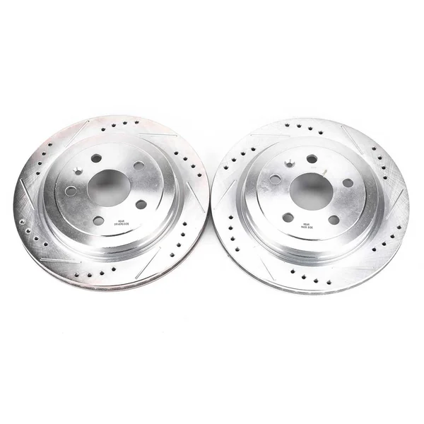 PowerStop Evolution Drilled, Slotted & Zinc Plated Rear Rotors2010-2015 Camaro V6 & 2008-2019 Cadillac CTS