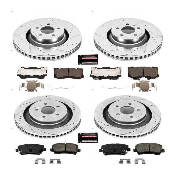 PowerStop Z23 Evolution Sport Brake Kit, Front & Rear2015-2020 Ford Mustang GT & EcoBoost w/ 4 Piston Front Calipers - Image 2