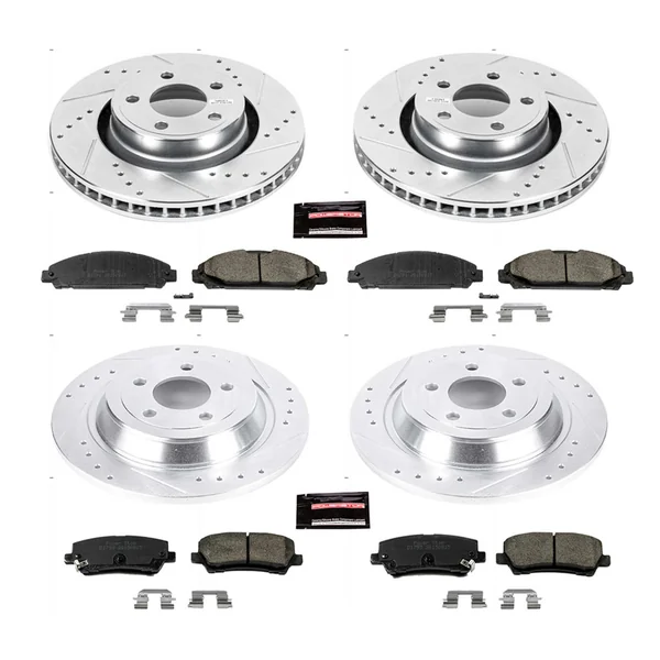 PowerStop Z23 Evolution Sport Brake Kit, Front & Rear2015-2020 Ford Mustang V6 & EcoBoost w/ 2 Piston Front Calipers - Image 2