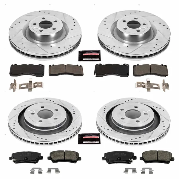 PowerStop Z23 Evolution Sport Brake Kit, Front & Rear2015-2023 Ford Mustang GT & Mach 1 w/ 6 Piston Front Calipers - Image 2