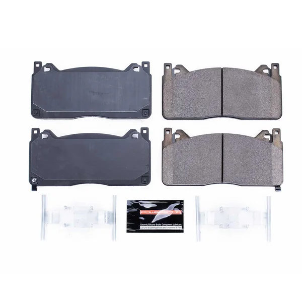PowerStop Z23 Evolution Sport Carbon Fiber Front Brake Pads w/ Hardware Kit2015-2020 Ford Mustang GT350 - Image 2