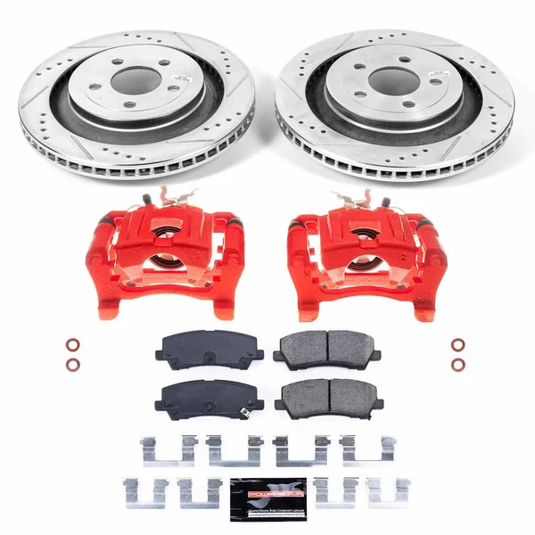 PowerStop Z23 Evolution Sport Rear Brake Kit w/ Calipers2015-2023 Ford Mustang GT, Ecoboost & Mach 1 w/ 4 & 6 Piston Front Calipers - Image 2