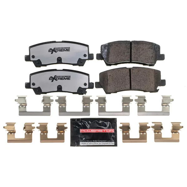 PowerStop Z26 Street Performance Carbon Fiber Rear Brake Pads w/ Hardware Kit2015-2023 Ford Mustang - Image 2