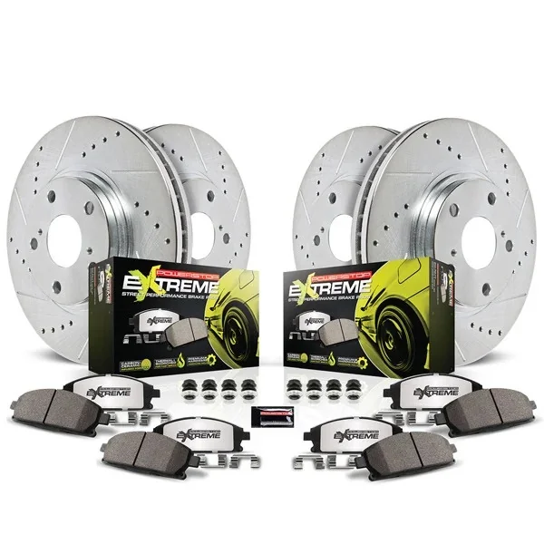 PowerStop Z26 Street Warrior Brake Kit, Front & Rear2015-2020 Ford Mustang V6 & EcoBoost w/ 2 Piston Front Calipers