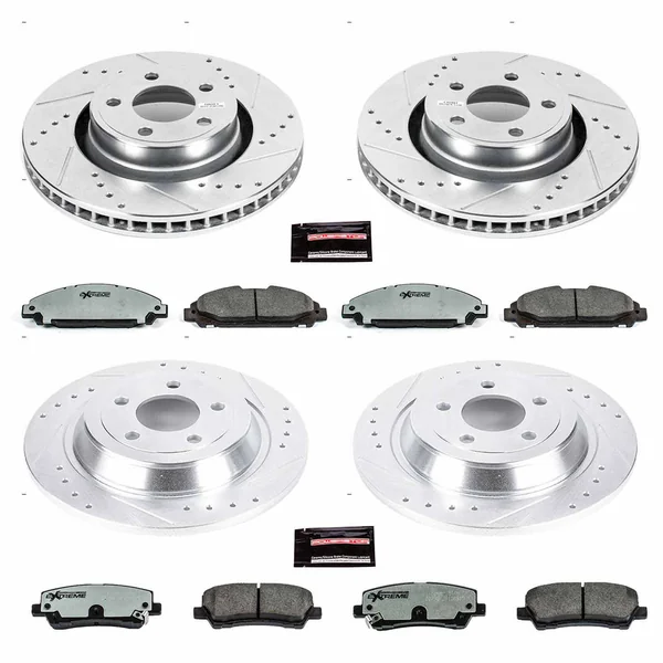 PowerStop Z26 Street Warrior Brake Kit, Front & Rear2015-2020 Ford Mustang V6 & EcoBoost w/ 2 Piston Front Calipers - Image 2