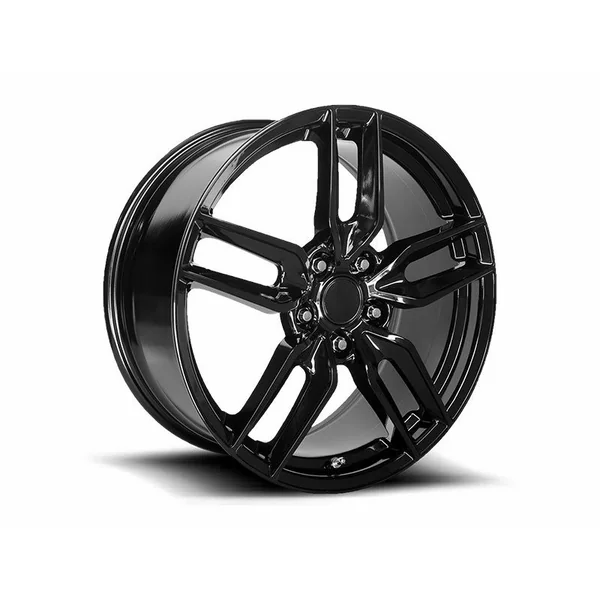 PR160 2015 C7 Replica Front Wheel, Gloss Black, 18x8.52014-2019 C7 Corvette Stingray