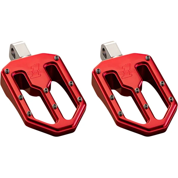 Pro One Moto V1 Foot Pegs for Harley - Red