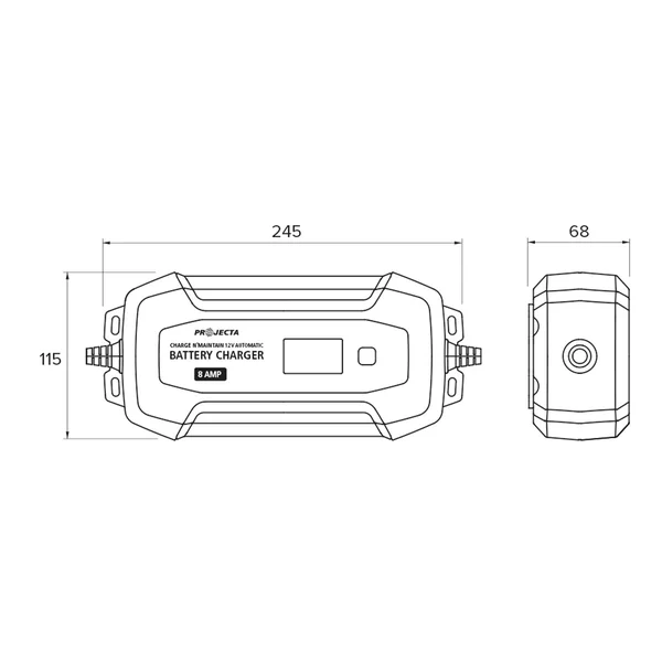Projecta Battery Charger, 12V, 8.0A, 8 Stage Auto - Image 6