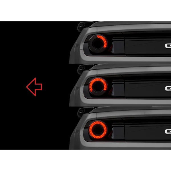 Raxiom Halo LED Tail Lights, Smoked2015-2023 Ford Mustang - Image 4