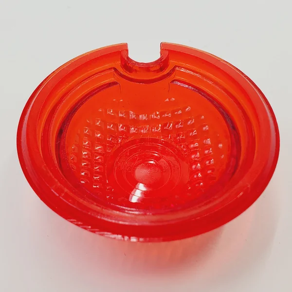 Replacement Sparto Tail Light Lens - RED POLYCARBONATE - Faceted Style - Harley Motorcycle Chopper Bobber - Image 3
